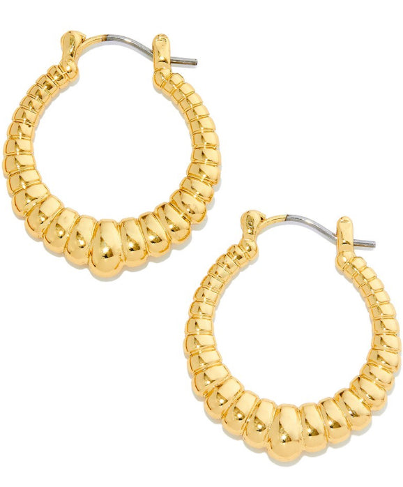 Textured Coil Pincatch Hoop Earrings