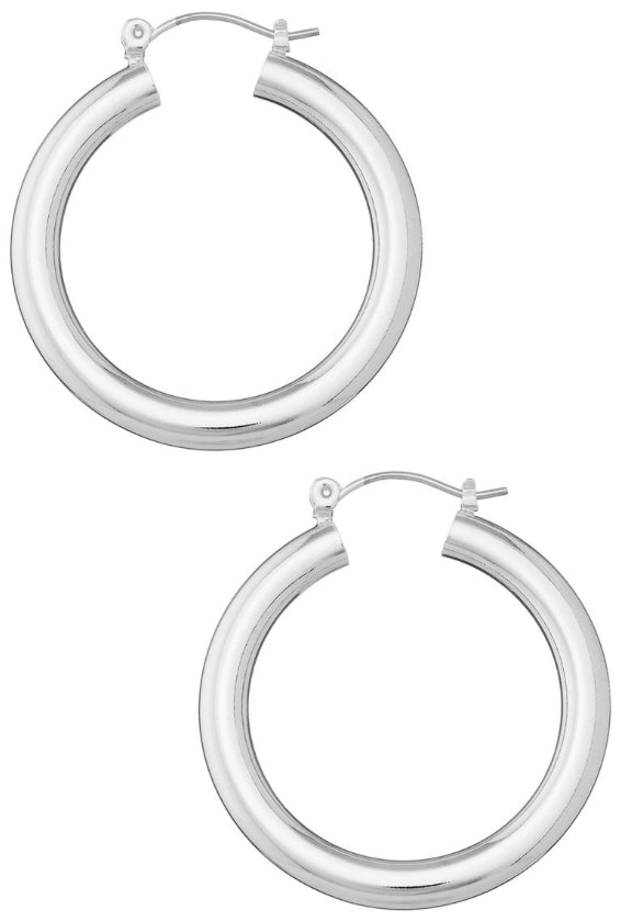 Solid Plated Hoop Earrings